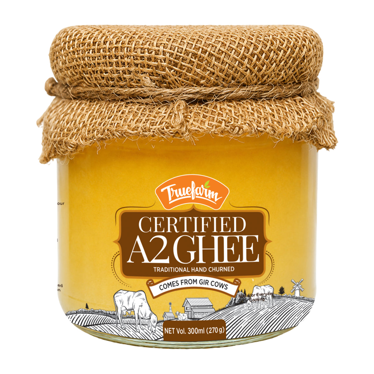 Certified A2 Ghee (300ml), Shuddh Desi Gir Cow Ghee